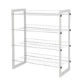 thumbnail image 4 of MAINSTAYS 4-Tier Shoe Rack with Wood Frame And Wire Shelf, Brown Frame Color, 4 of 8