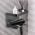 thumbnail image 1 of Wall Mounted Suction Cup Hair Dryer Storage Rack Non Perforated Bathroom Hair Dryer Holders, 1 of 6