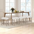 thumbnail image 4 of Costway Counter Height Bar Stools Set of 4 with Rubber Wood Legs Footrest Modern for Home, 4 of 9