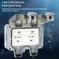 thumbnail image 3 of keepw Household PC Plastic Socket Waterproof Garage Power Outlet with Lid 16A Electrical Accessories German DE Plug Type 2, 3 of 9