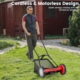 thumbnail image 2 of Ironmax Tondeuse Poussée de 16 Pouces avec 5 Lames, Récupérateur d'Herbe Amovible de 6,9 Gallons pour Jardin, Rouge, 2 of 9
