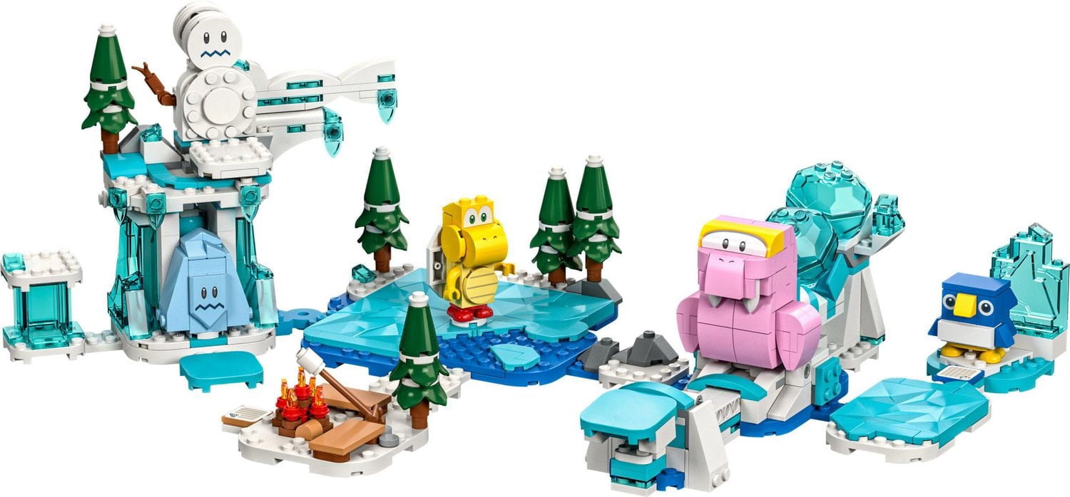 LEGO Super Mario Fliprus Snow Adventure Expansion Set 71417, Toy for Kids to Combine with Starter Course, with Freezie and Baby Penguin Figures, for Fans of Super Mario Bros