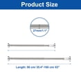 thumbnail image 2 of Uxcell Tension Curtain Rod Adjustable Shower Curtain Rod 35.4'' to 63'' Length Silver, 2 of 7