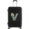 thumbnail image 1 of Luggage Covers Protective Cover Travel Luggage Scratch Proof Dust Cover Reusable Dust Cover Washable Fish Letter Print Pattern 8fish letter V L, 1 of 6