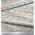 thumbnail image 3 of Soimoi Cotton Jersey Fabric Tree & Dinosaur Animal Print Sewing Fabric Yard 58 Inch Wide, 3 of 3