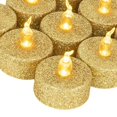 thumbnail image 3 of jifeng LED Tealights Candles Flameless Flickering Yellow Gold, 3 of 3