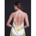 thumbnail image 3 of Bimba Robe de Plage d'Été pour Femmes, Dos Nu, Col Licou, Imprimée Teinture sur Nœuds - Medium, 3 of 6