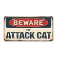 thumbnail image 1 of SignMission A-LP-04-114 Plaque d'Immatriculation en Aluminium - Attention au Chat, 1 of 1