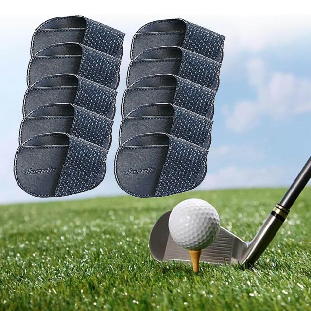 fastboy Golf Head Covers PU Portable Protector for Athlete Travel Golf Training Deep Blue Small