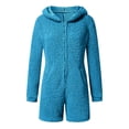 thumbnail image 5 of Combinaisons pour Femmes Chic Femmes Combinaison à Manches Longues à Capuche Pyjamas Décontractés Hiver Chauds Combinaison de Nuit Automne Combinaisons pour Femmes 2023 en Liquidation, 5 of 5