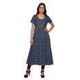 thumbnail image 1 of Moomaya Kurta à Manches Courtes Imprimée pour Femmes, Kurti à Fente avant, Vêtements d'Été, 1 of 6