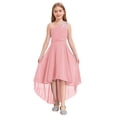 thumbnail image 1 of Manyakai Robe à une Épaule pour Filles, Ourlet Haut-Bas, Robe de Princesse à Volants, Taille Haute, Robe de Danse de Soirée Rose 16, 1 of 7