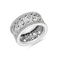 thumbnail image 1 of 1,10 Ct P.t. Rond Naturel Diamond Dernier Design Alliance Éternité pour Femmes en Or Blanc Massif 18K Taille 8, 1 of 7