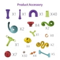 thumbnail image 2 of 113 Pieces 3D Marble Run Set Construction Building Blocks STEM Learning Games Early Education for Age 3+ Boys & Girls, 2 of 7