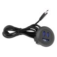 thumbnail image 2 of Prise de Charge USB, Port de Charge pour Téléphone Universel Bleu Rétroéclairage LED Montage Affleurant Protection de Circuit avec Cordon de 2,5m pour Canapé Électrique Inclinable de Bureau, 2 of 8
