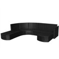 thumbnail image 3 of vidaXL 4 Piece Garden Lounge Set with Cushions Poly Rattan Black, 3 of 4