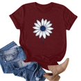 thumbnail image 4 of Ovbmpzd Hauts Rouges pour Femmes Manches Courtes Amusants Été T-Shirts Graphiques Floraux Camisole pour Femmes L, 4 of 5