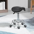 thumbnail image 2 of HOMCOM Tabouret Selle Roulant Chaise de Salon pour Massage Spa Clinique Beauté Noir, 2 of 10