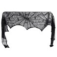 thumbnail image 1 of QualitChoice Décoration d'Halloween Cheminée Manteau Léger Résistant à l'Usure Housse Foulard Noir 45x244cm 1Set, 1 of 6