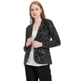 thumbnail image 1 of Women's Evening Sparkle Sequins Open Front Long Sleeve Blazer Jacket, 1 of 5