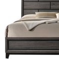 thumbnail image 4 of Erica Queen Size Bed- Gray- Black Wood Finish- Panel Style Headboard, 4 of 6