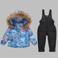thumbnail image 3 of Children Overalls Down Jacket 2 Piece Set for Winter Outerwear Ski Suit, 3 of 6