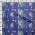 thumbnail image 4 of oneOone Cotton Silk Blue Fabric Geometric Craft Projects Decor Fabric Printed By The Yard 42 Inch Wide, 4 of 4