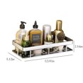 thumbnail image 3 of LSLJS Shower Caddy Shelf Organizer Rack, Bathroom Shelf Organizer Shower Caddy Kitchen Spice Rack Wall Mounted No Drilling,Rustproof Storage Organizer with Hooks, Storage Rack, 3 of 7