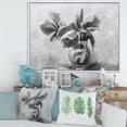 thumbnail image 3 of Designart Monochrome Still Life Of Flowers In A Vase FLOAT FRAME WALL ART, 3 of 4