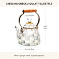 thumbnail image 4 of MacKenzie-Childs Sterling Check Émail Bouilloire à Thé, Bouilloire à Thé Décorative, Capacité de 2 Litres, 4 of 6