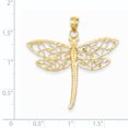 thumbnail image 2 of Dragonfly en Or Jaune 14K Taille Diamant, 2 of 2