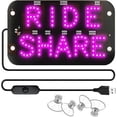 thumbnail image 1 of LED Light Sign For Car 7.5 X 4.5 Inch Windshield LED Car Sign With Suction Cups Text Led Light For Ride Driver, 1 of 1