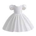 thumbnail image 1 of Baby Girls Spring Summer Ruffle Sleeveless Princess Dress - Polyester Viscose Blend, Solid Color, Suitable for Daily/Photography, 1 of 8