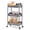 Grey, variant on KK KINGRACK Rolling Cart, 3-Tier Metal Utility Cart with 4 Wheels, 2 Brakes, White