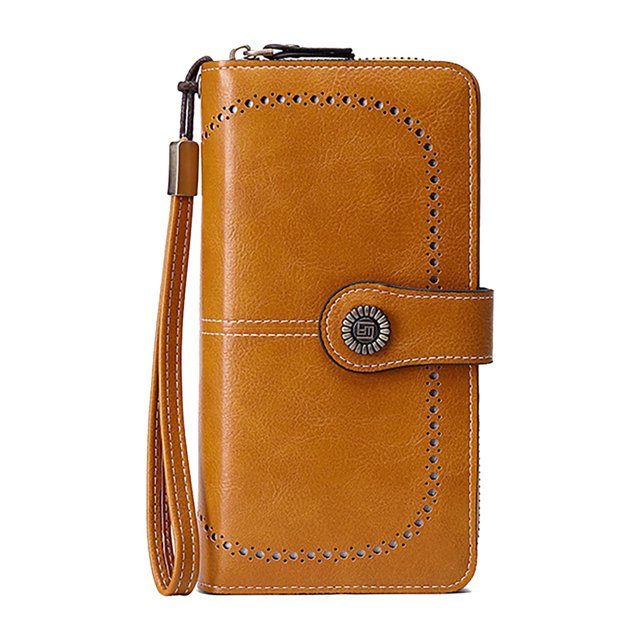 XZNGL Small Womens Wallets with Credit Card Slots Antimagnetic Wallet Long Zipper Womens Wallet Leather Wallet New Large Capacity Handbag in Europe and America Womens Wallets Large Capacity