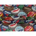 thumbnail image 5 of oneOone Tissu Velours Marron Rétro Bouteille Soda Cap Matériel de Robe Tissu Imprimé Tissu au Mètre 58 Pouces de Large-S4, 5 of 5