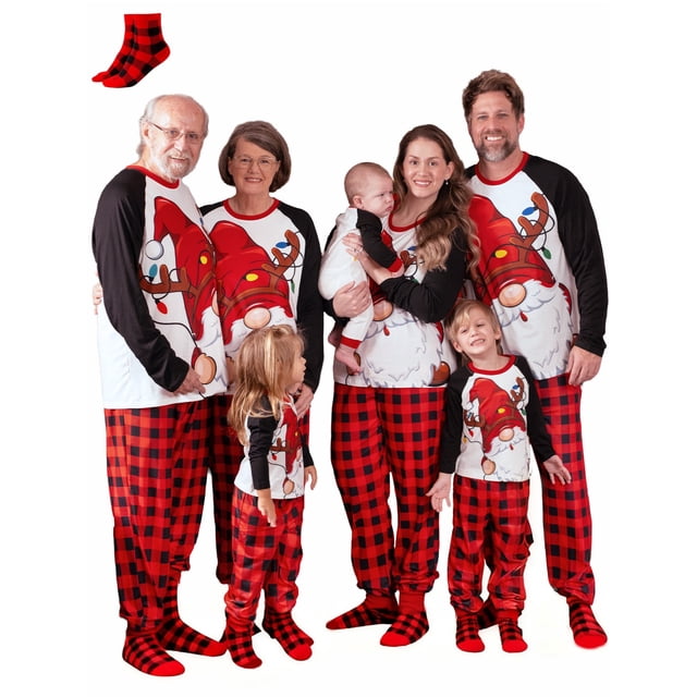 PatPat Christmas Family Matching Santas Print Pajamas Sets (Flame Resistant)