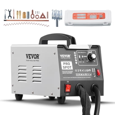 VEVOR Kit de Réparation de Bosses pour Soudeur à Tiges, Machine d'Extraction de Bosses pour Soudage par Points avec 7 Modes