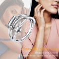 thumbnail image 5 of Anxiety Ring, Fidget Ring Anxiety Rings For Women Spinner Ring, Silver Plated Fidget Rings For Anxiety Stress Reliever Spinner Rings, Adjustable Rings, 5 of 5