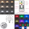 thumbnail image 3 of FSLiving Rechargeable Battery Operated Pendant Light with Remote,Nordic Style Hanging Light with Glass Clear Shade,Adjustable Height RGB Color,Timer,Dimmable Lamp for Bedroom (Walnut) - 1 Light, 3 of 6