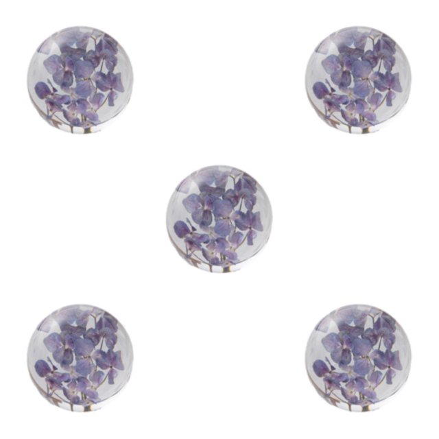 VONKY Resin Crystal Ball Enhancing Energy In Space Easily Portable Flower Crystal Ball Hydrangea purple 8cm 5Set