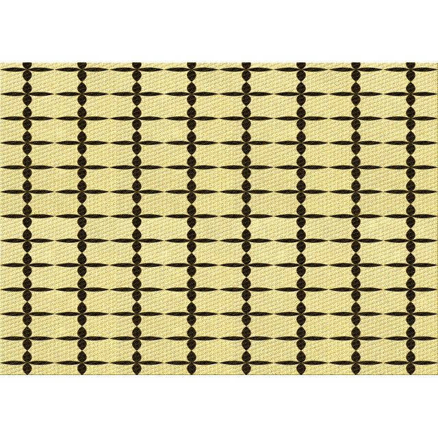 Ahgly Company Machine Washable Indoor Rectangle Transitional Mustard Yellow Area Rugs, 4' x 6'