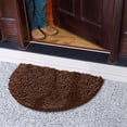 thumbnail image 3 of Half Round Water Absorbing Non-Slip Carpet Mat for Bathroom and Bedroom 40x60cm Soft Microfiber Area Rug with Rubber Backing Easy Care and Stylish Design, 3 of 6