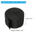 thumbnail image 2 of 2.8" 20FT Protective Hose Sleeve with Snap Fastener, Polyester Fiber Cable Cover Sheath Protection, Black, 2 of 5