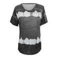 thumbnail image 4 of SMihono Hauts pour Femmes Été Décontracté Mode Féminine T-shirt à Manches Courtes Imprimé Col Rond Hauts Décontractés T-shirt Oversize pour Femmes 2023, 4 of 5
