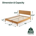 thumbnail image 4 of Zinus Allen 12 inch Mid Century Wood Platform Bed Frame, 4 of 9
