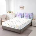 thumbnail image 4 of YST Mermaid 7-Piece Bedding Set, Gradient Purple Rainbow Comforter Set with Sheets, Soft and Lightweight, King, 4 of 5