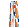 thumbnail image 4 of Pants for Women, Womens Fashionable Striped Printed Drawstring Wide Leg Pants, 4 of 4