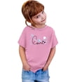 thumbnail image 4 of Chandail Court de Danse 2t Chandails à Manches Longues Filles Garçon et Fille Mode Décontractée Imprimé Col Rond Ample T-Shirt à Manches Courtes Haut, 4 of 4