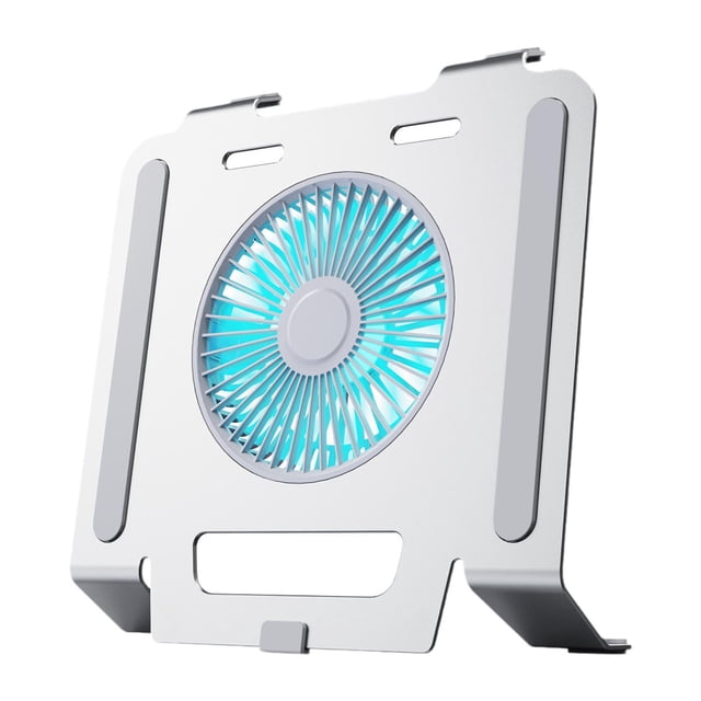 MERIGLARE Support d'Ordinateur Portable Polyvalent avec Ventilateur de Refroidissement Rehausseur d'Ordinateur Portable Réglable Robuste en Alliage d'Aluminium Support d'Ordinateur pour Lecture de Documents